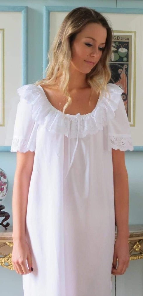 Tuttabankem Violet Cotton Nightie - Cotton Lawn Nighties | Tuttabankem